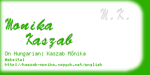 monika kaszab business card